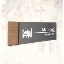 Dekokonsept Wooden Serisi (Mescid) Ofis Oda Kapı İsimliği Yönlendirme Tabelası