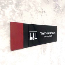 Dekokonsept Red Line Serisi (Yemekhane) Ofis Kapı İsimliği Yönlendirme Tabelası Yemekhane Yönlendirme Tabelası