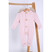 Baby Hola Babyhola Kalın Triko Içilsoft Tulum Kız Erkek Bebek Çocuk Kapüşonlu Kışlık Dış Tulum 5713