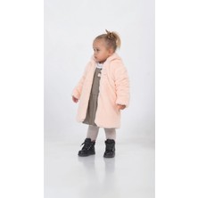 Baby Hola Kız Bebek Çocuk Pamuk Astarlı Külah Kapüşonlu Peluş Kaban Kışlık 13622