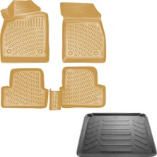 Friemats Opel Astra J Hb 3D Havuzlu Paspas Bej Renk +3d Bagaj Havuzu Paspası 2009 - 2015 Arası Friemats Marka