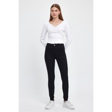 Kadın Gabriella Siyah Powerstretch Skinny Jean Pantolon
