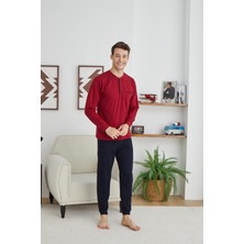 Kly Pijama Kly 6011 Midi Yaka Manşetli Orta Kalın Pijama Takım