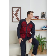 Kly Pijama Kly 8025 V Yaka Boydan Düğmeli Pijama Takım