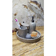 Marble Center Mermer 5 Parça Banyo Seti 5'Li Rustik Yeşil