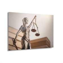 Leylaser Adalet Terazisi  Cam Tablo Duvar Dekoru 4