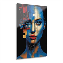 Leylaser Kadın Model Cam Tablo Duvar Dekoru 12