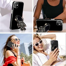 DEİLMİ iPhone 11 Kılıf Astronot Seri Stant Silikon Kapak