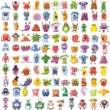 Reysa Tasarım Virüs Sticker Set 60 Parça Telefon, Tablet, Defter, Laptop Sticker