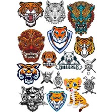 Reysa Tasarım Aslan Lions Sticker Set-2 15 Parça Telefon, Tablet, Defter, Laptop Sticker