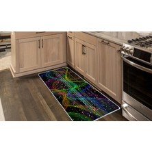 Colorix Kaymaz Deri Taban Tezgah Önü Mutfak Paspası 75X150 cm No: 674