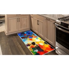 Colorix Kaymaz Deri Taban Tezgah Önü Mutfak Paspası 75X150 cm No: 698