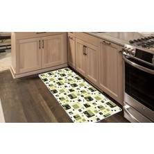 Colorix Kaymaz Deri Taban Tezgah Önü Mutfak Paspası 75X150 cm No: 696