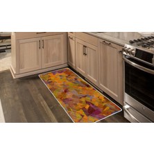 Colorix Kaymaz Deri Taban Tezgah Önü Mutfak Paspası 75X150 cm No: 703