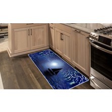 Colorix Kaymaz Deri Taban Tezgah Önü Mutfak Paspası 75X150 cm No: 654