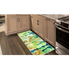 Colorix Kaymaz Deri Taban Tezgah Önü Mutfak Paspası 75X150 cm No: 720