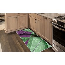 Colorix Kaymaz Deri Taban Tezgah Önü Mutfak Paspası 75X150 cm No: 697