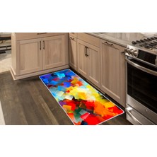 Colorix Kaymaz Deri Taban Tezgah Önü Mutfak Paspası 75X150 cm No: 708