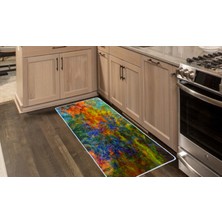 Colorix Kaymaz Deri Taban Tezgah Önü Mutfak Paspası 75X150 cm No: 723