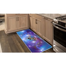 Colorix Kaymaz Deri Taban Tezgah Önü Mutfak Paspası 75X150 cm No: 623