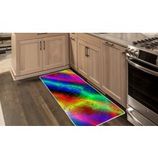 Colorix Kaymaz Deri Taban Tezgah Önü Mutfak Paspası 75X150 cm No: 670