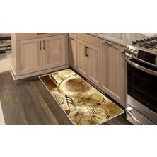 Colorix Kaymaz Deri Taban Tezgah Önü Mutfak Paspası 75X150 cm No: 691