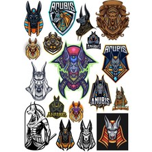 Reysa Tasarım Anubis Sticker Set-4 13 Parça Telefon, Tablet, Defter, Laptop Sticker