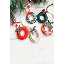 Emtory Home 5 Adet Handmade Renkli Yılbaşı Ağaç Süsü - Yılbaşı Süsü - Christmas Decor