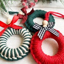 Emtory Home 5 Adet Handmade Renkli Yılbaşı Ağaç Süsü - Yılbaşı Süsü - Christmas Decor