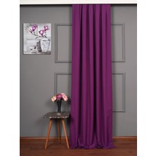 Jwk Home Mor Pamuklu Hazır Duck Fon Perde Tek Kanat (170X700)