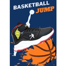 Jump Kidessa 1755-29196 Ultra Hafif Anatomik Tabanlı Çocuk Basketbol Ayakkabısı - NKT01755-SIYAH Kırmızı-31