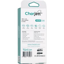 Charjett 2.4A Micro USB Hızlı Seyahat Şarj Aleti Seti