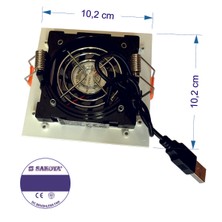 Sakoya 5 V USB Aspiratör Spot Kabin Havalandırma Aspiratörü Mağaza, Karavan, Asansör, Tekne, Yat Kabini