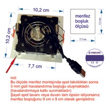 Sakoya 5 V USB Aspiratör Spot Kabin Havalandırma Aspiratörü Mağaza, Karavan, Asansör, Tekne, Yat Kabini