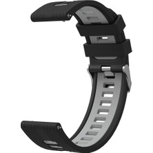 Kny Huawei Watch 4 Pro 47 mm (22 Mm) Için 2 Renkli Kademeli Silikon Kordon-Kayış Krd-55