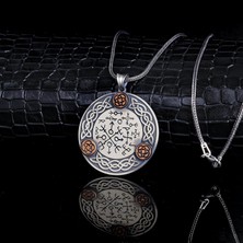 Tesbih Sepetim 925 Ayar Gümüş Viking Koruyucu Pusula Kolye