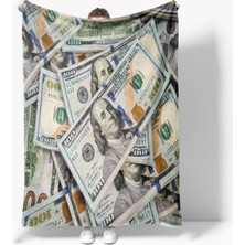 Erays Home Erayshome Dolar Desenli Baskılı  Polar Tv Battaniyesi