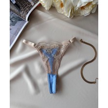 Intive Lingerie Leila Junior Mavi Bej Vintage Tanga