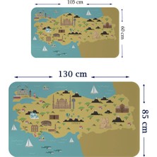 Lila Fil Lilafil Eğitici ve Öğretici Dekoratif Cocuk Odası Türkiye Haritası Duvar Sticker 3877
