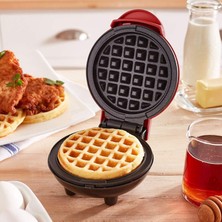 Lele Mini Elektrikli Waffle Makinesi - Kırmızı (Yurt Dışından)