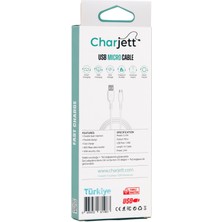 Charjett 2.4A Micro USB Veri Aktarımı ve Şarj Için Kablo 1 Metre