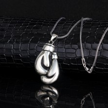 Tesbih Sepetim 925 Ayar Gümüş Büyük Boy Box Eldiveni Model Kolye