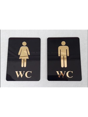 Dekokonsept Dekoratif Wc Yönlendirme Tabelası - Kadın & Erkek 2'li