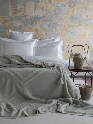 Apricitas Home Moneda Triko Çift Kişilik Yatak Örtülü Nevresim Seti