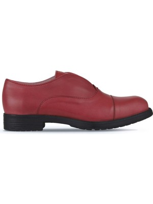 Bueno Shoes Bordo Deri Kadın Klasik Ayakkabı 01WZ7301