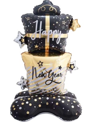 Kidspartim Ayaklı Happy New Year Folyo Balon 120X58 cm