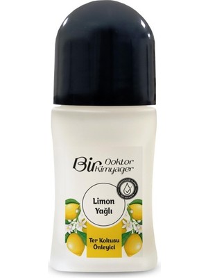 Bir Doktor Bir Kimyager Limon Yağlı Ter Kokusu Önleyici Duş Jeli 50 ml Uzun Süreli Etki