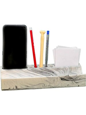 Betonmall Marble Serisi Beton Masaüstü Organizer
