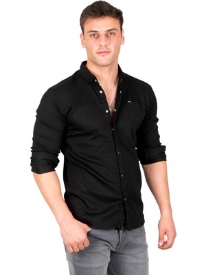 Deepsea Çıt Çıt Düğmeli Kot Gömlek 2300412