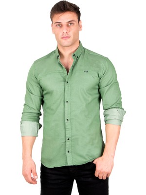 Deepsea Çıt Çıt Düğmeli Kot Gömlek 2300412